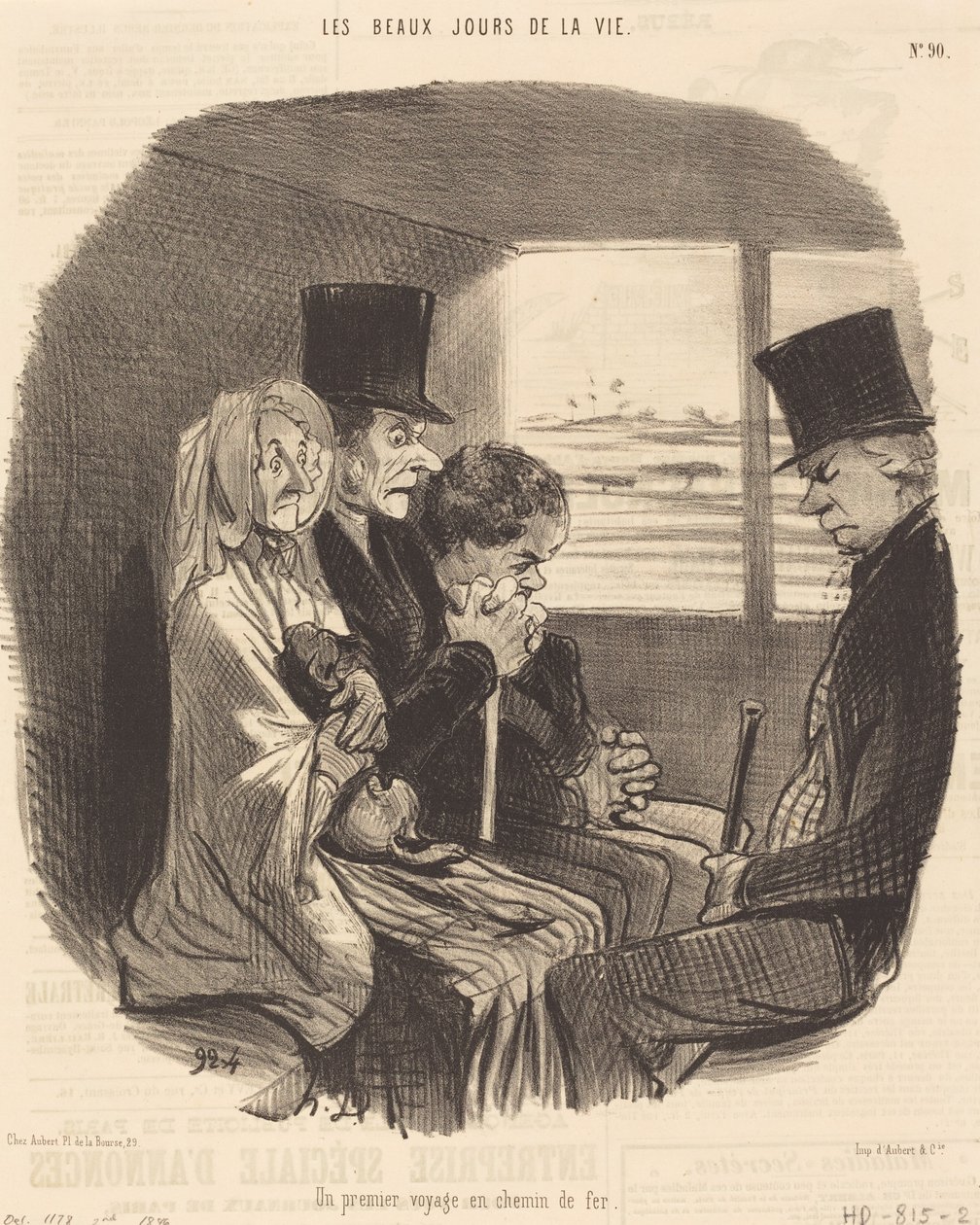Un Premier voyage en chemin de fer de Honoré Daumier