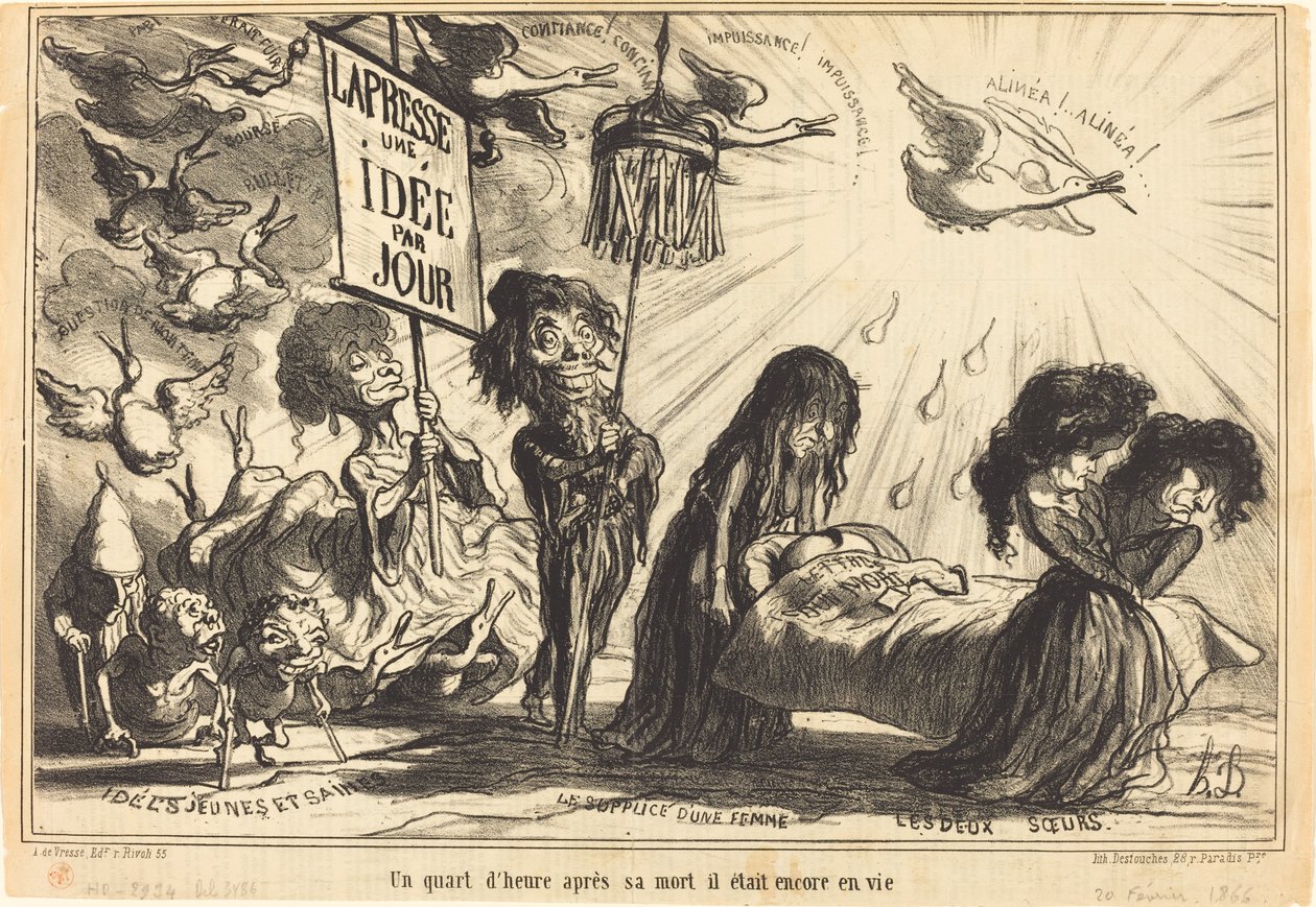 Um quarto de hora após sua morte, ele ainda estava vivo (Um quarto de hora após sua morte, ele ainda estava vivo) de Honoré Daumier
