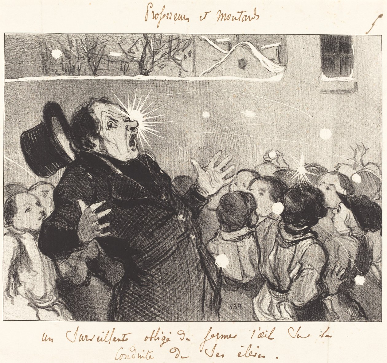 Um Supervisor forçado a fechar os olhos... de Honoré Daumier