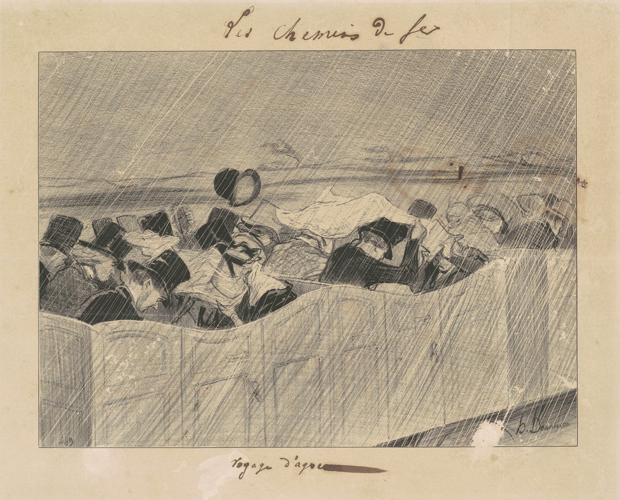 Uma viagem de prazer de Paris a Orléans de Honoré Daumier