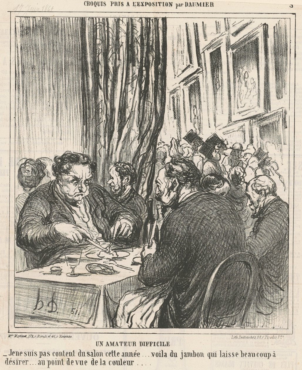 Um amador difícil de Honoré Daumier