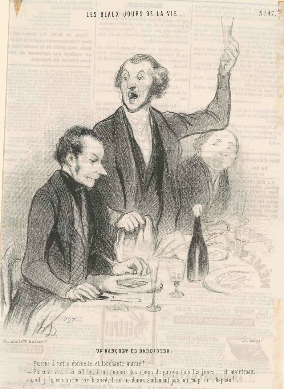 Um banquete de barbies de Honoré Daumier