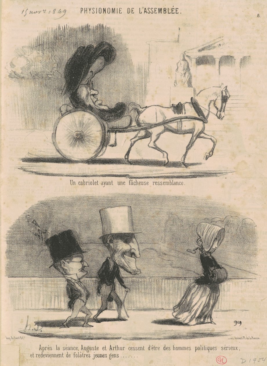 Un cabriolet ayant une facheuse semelhança ... de Honoré Daumier