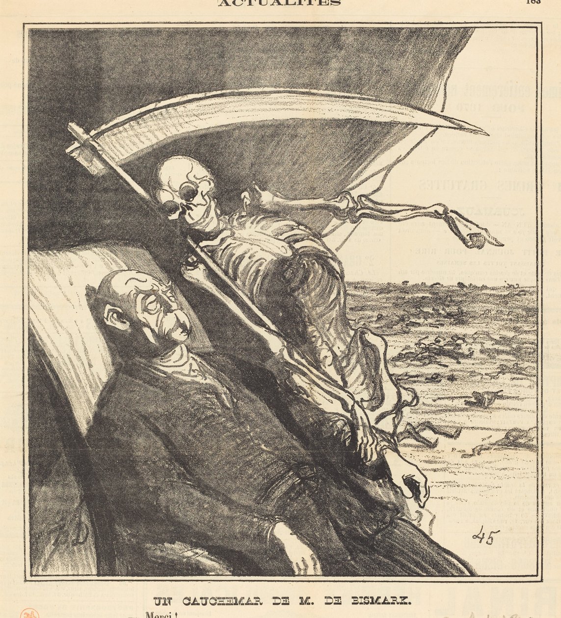 O Pesadelo do Sr. Bismarck de Honoré Daumier