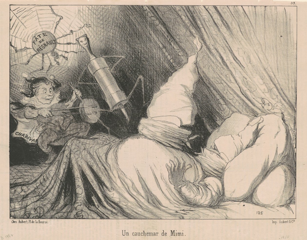 Un cauchemar de Mimi de Honoré Daumier