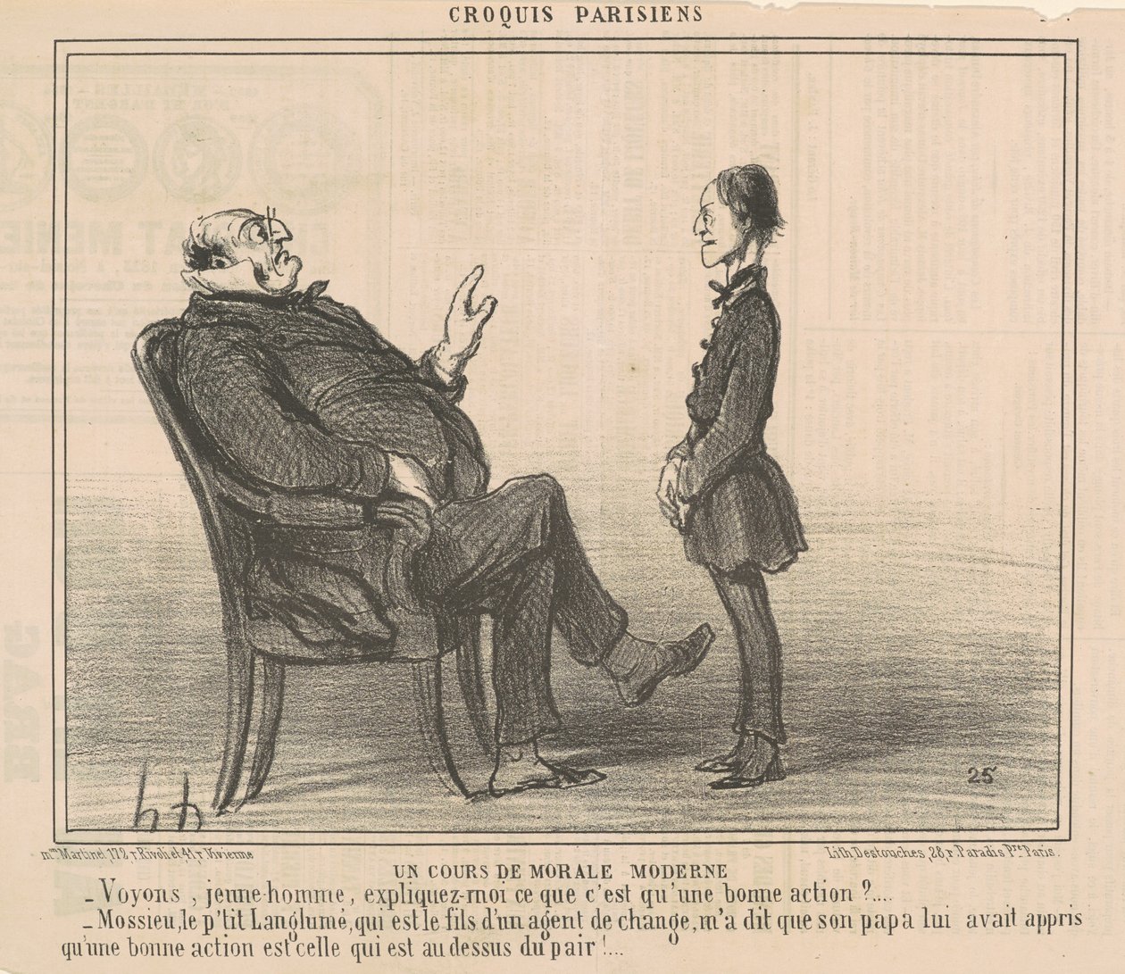 Uma lição de ética moderna de Honoré Daumier