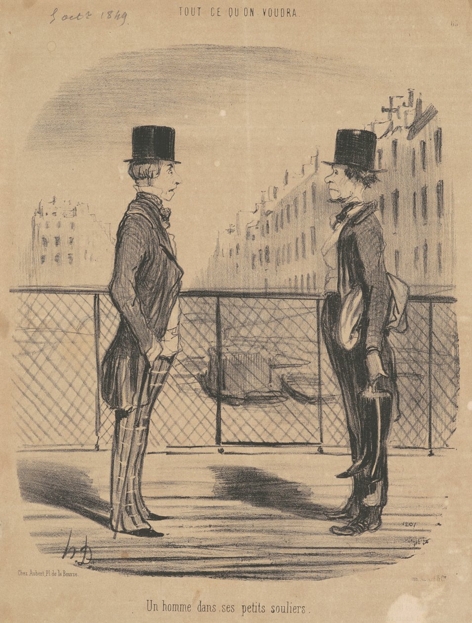 Un homme dans ses petits souliers de Honoré Daumier