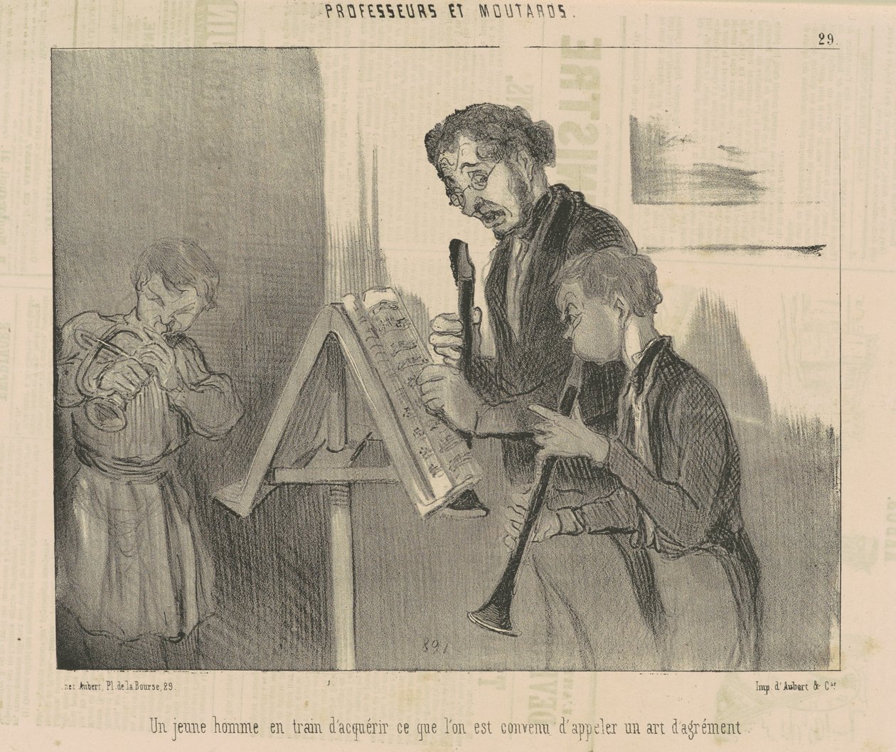 Um jovem em processo de aquisição... uma arte do prazer de Honoré Daumier