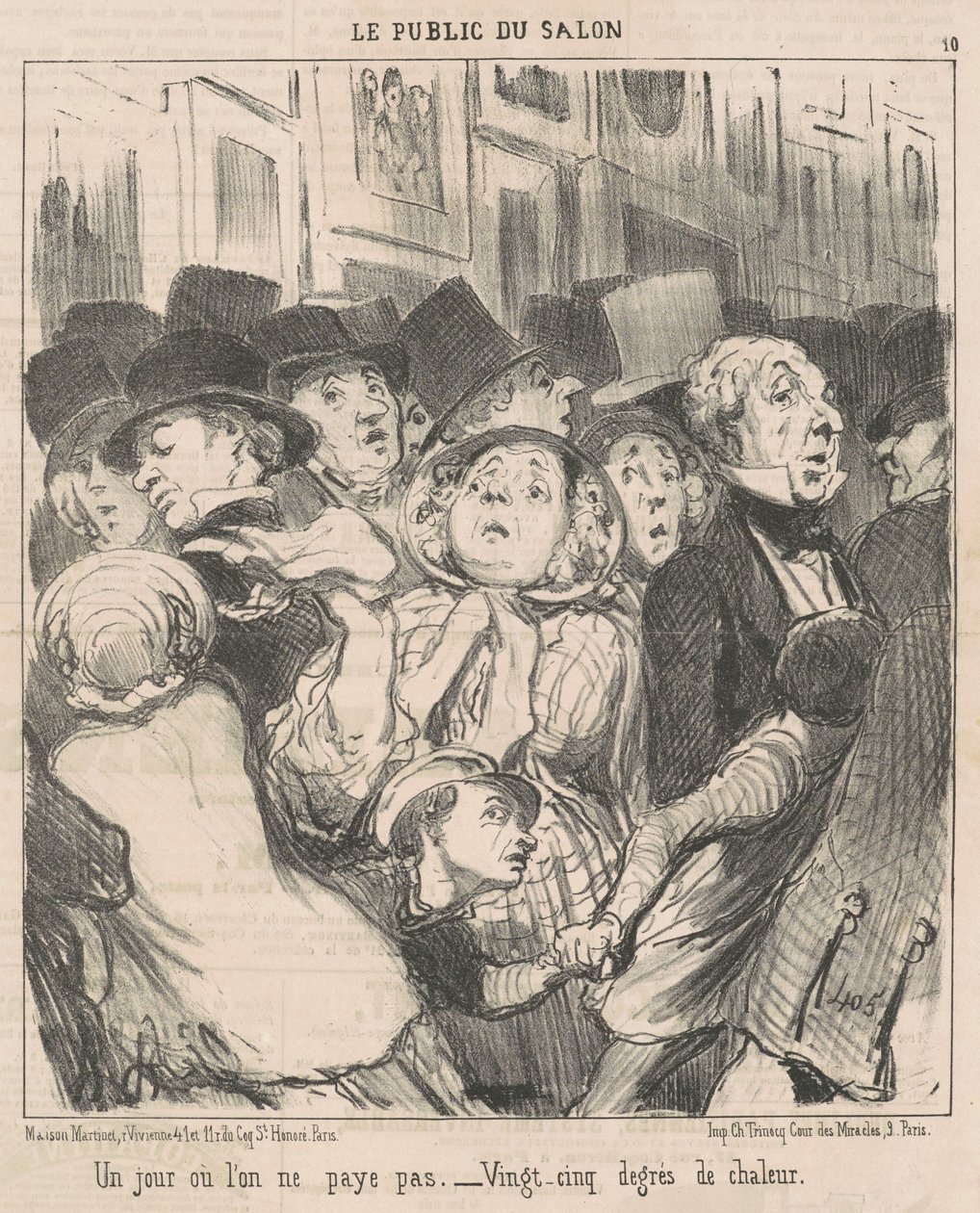 Um dia em que não pagamos de Honoré Daumier