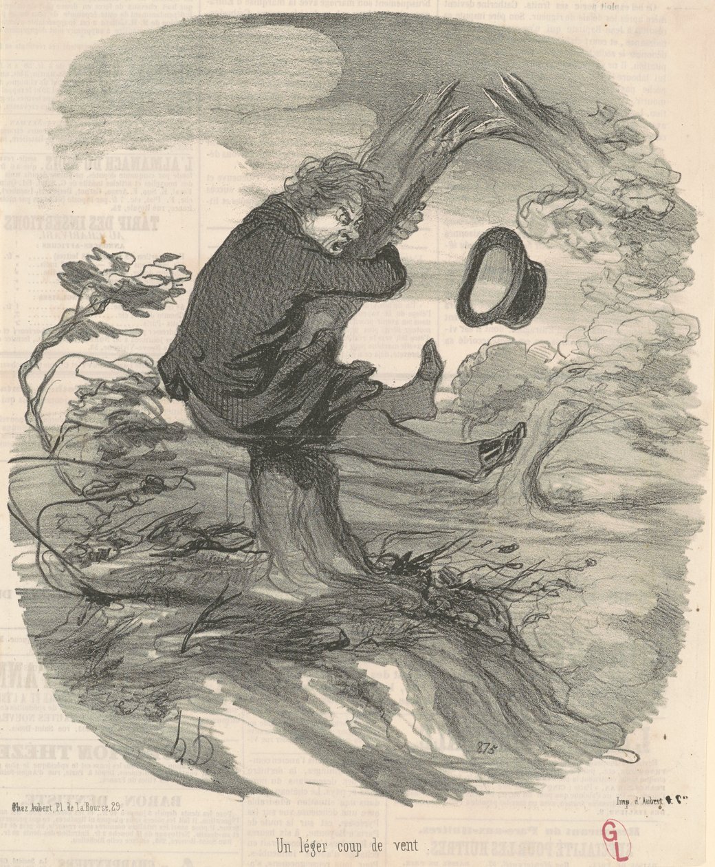 Uma leve rajada de vento de Honoré Daumier