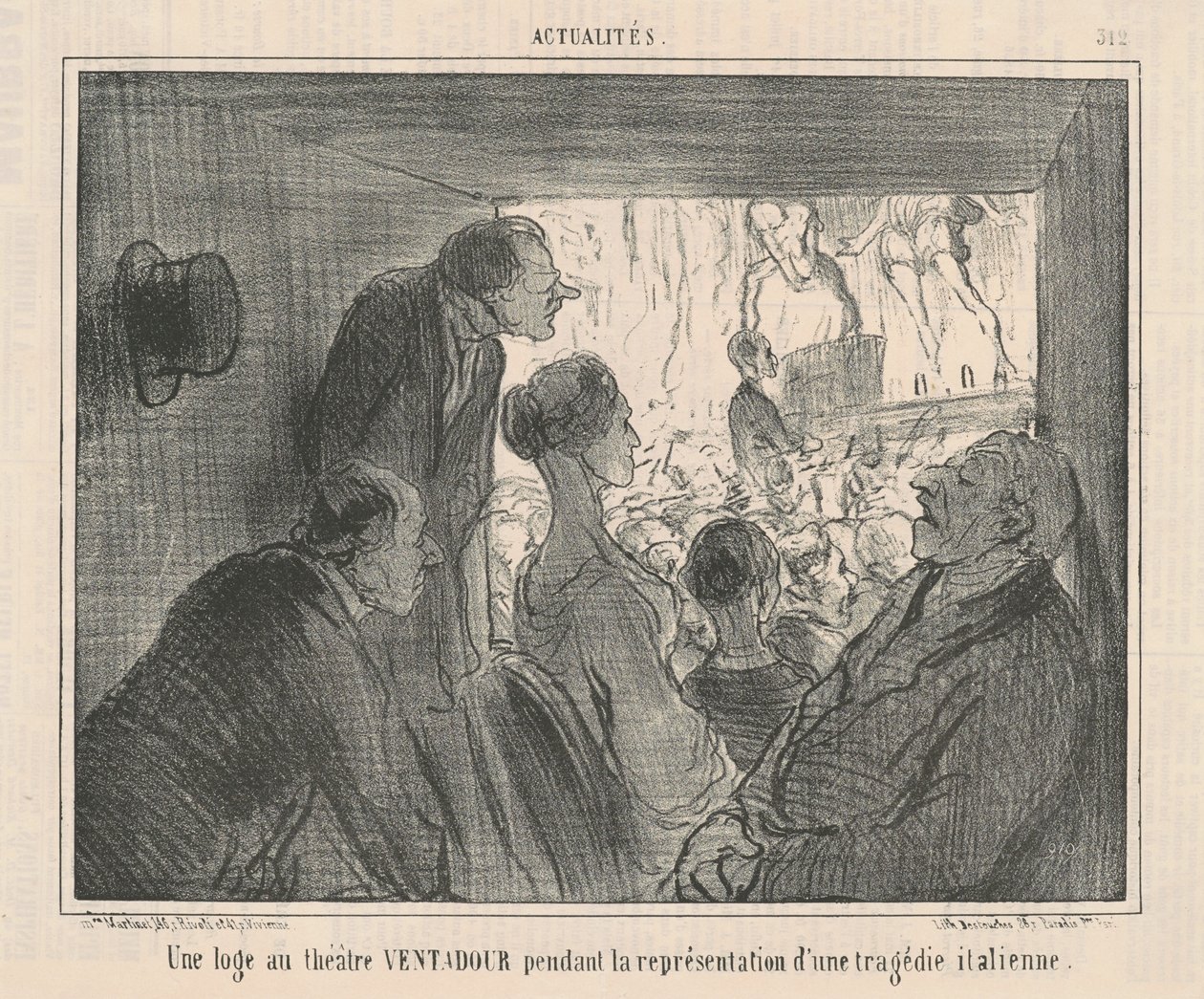 Un loge au théâtre VENTADOUR... de Honoré Daumier