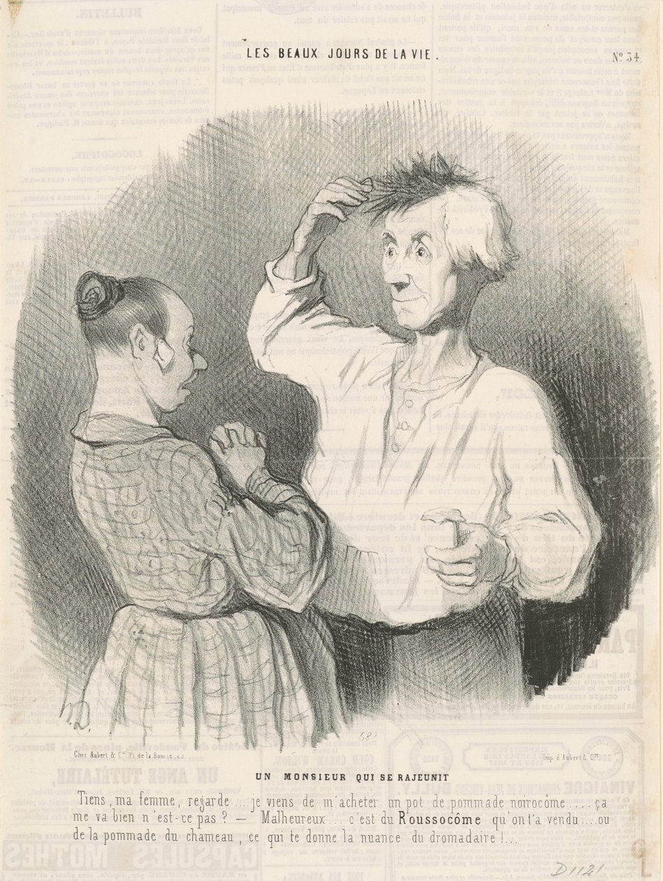 Um cavalheiro que está ficando mais jovem de Honoré Daumier
