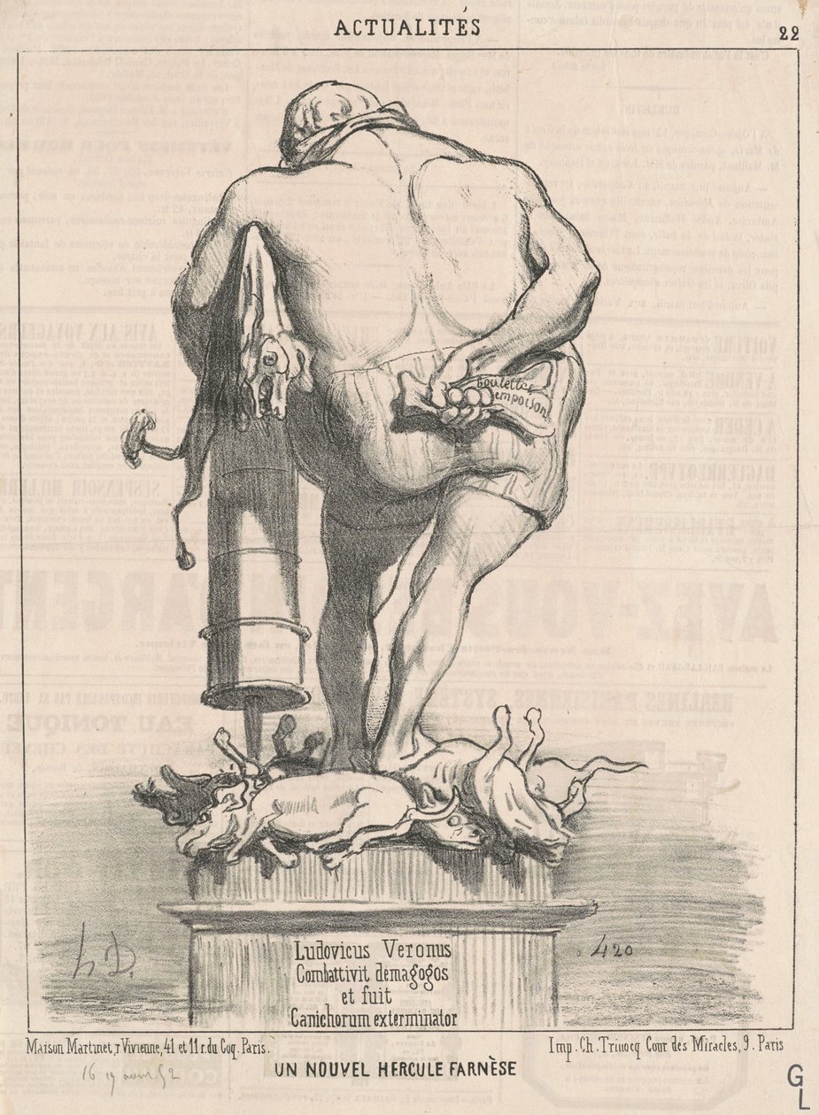 Um novo Hércules Farnese de Honoré Daumier