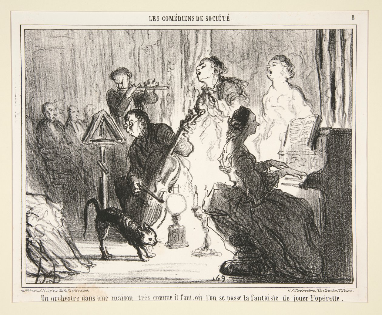 Uma orquestra numa casa de Honoré Daumier