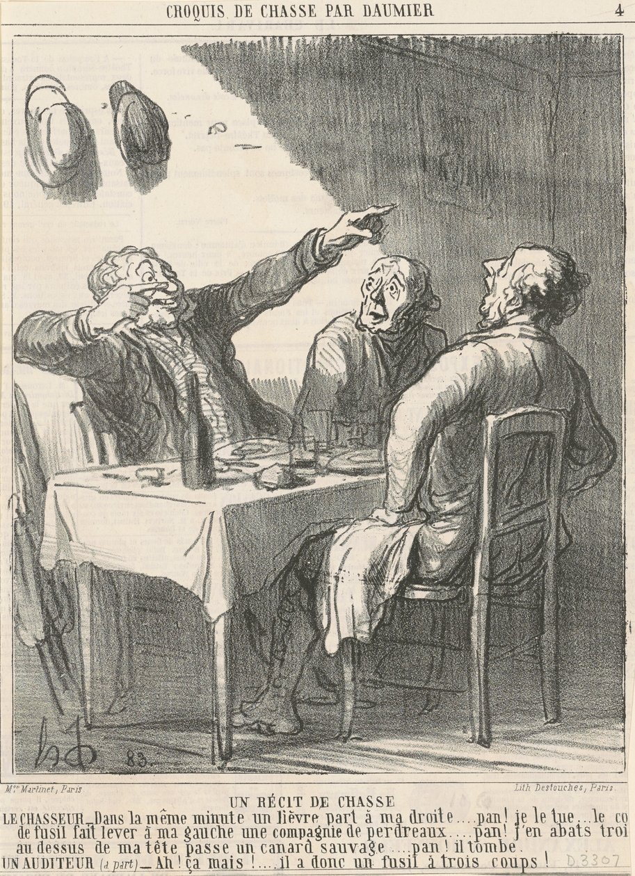Um conto de caça de Honoré Daumier