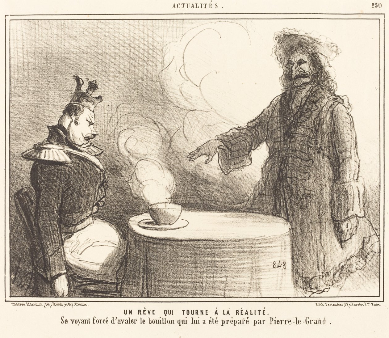 Un rêve qui tourne a la réalité de Honoré Daumier