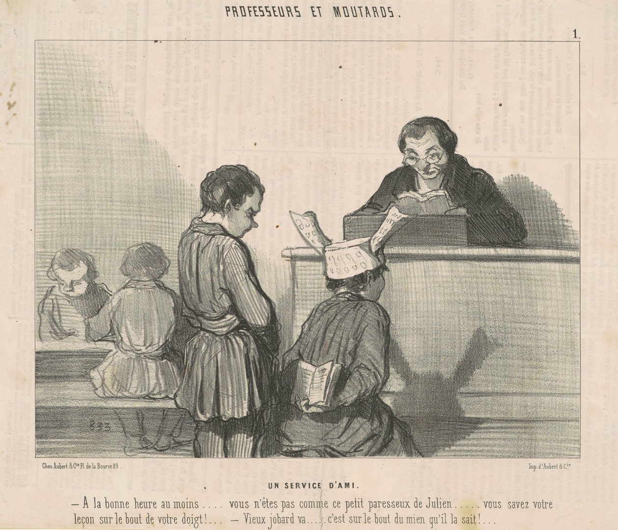 Um serviço amigável de Honoré Daumier