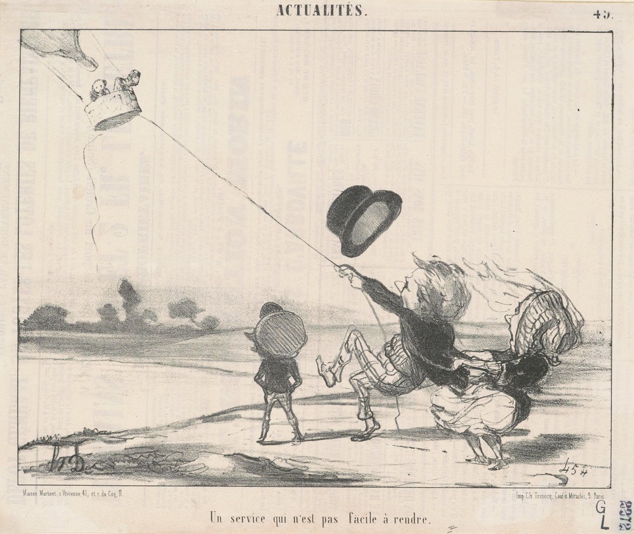 Un service ... pas facile a rendre de Honoré Daumier