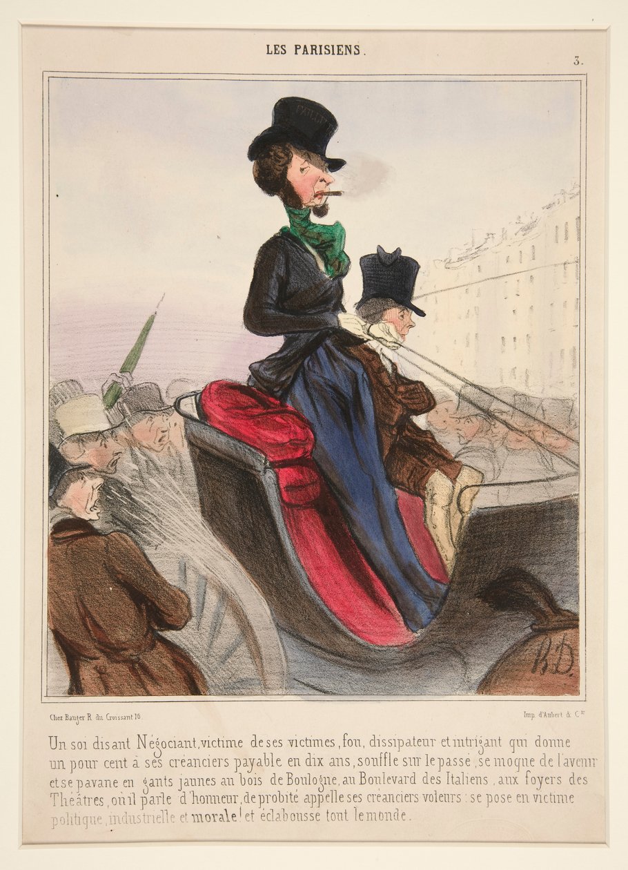 Um chamado comerciante vítima de suas vítimas de Honoré Daumier