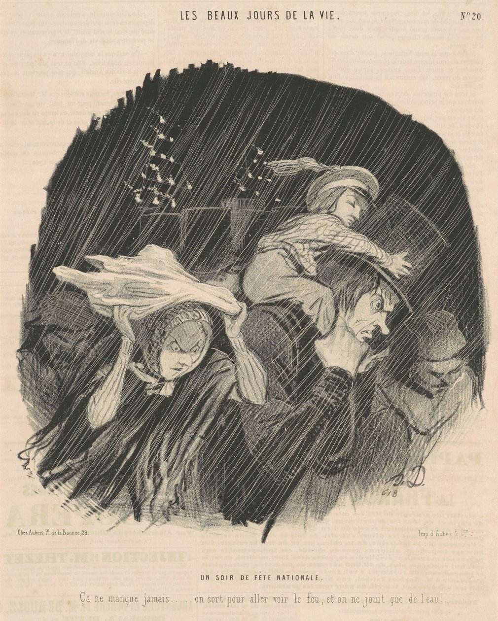Uma noite de feriado nacional de Honoré Daumier