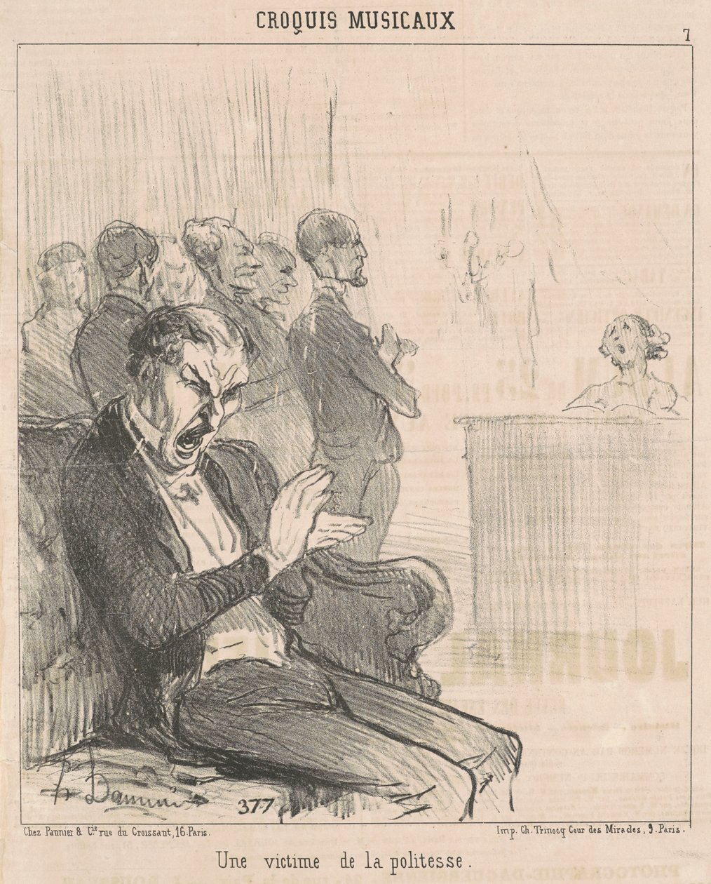 Uma vítima da polidez de Honoré Daumier
