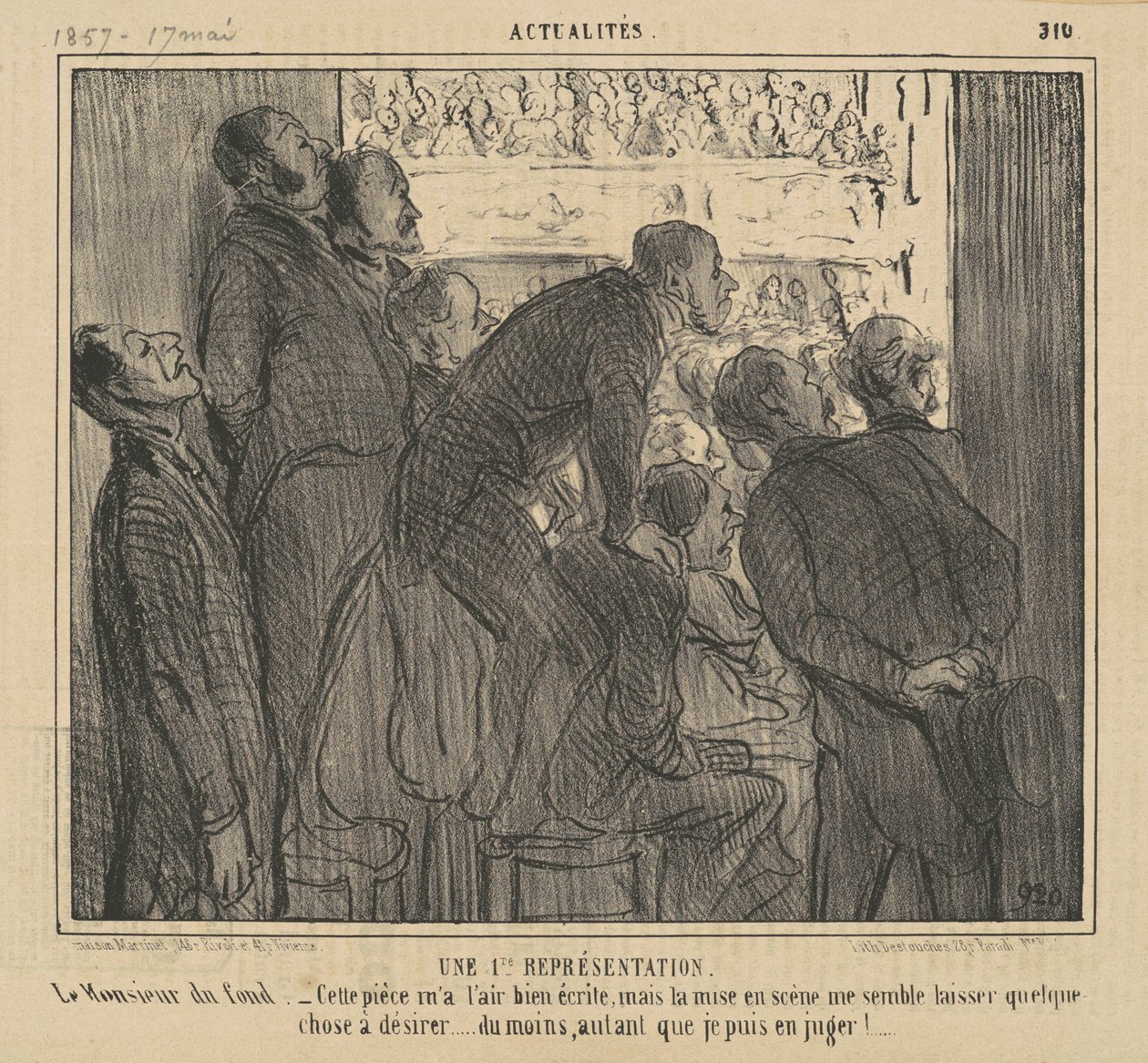 Uma 1ª representação do mercado de ações de Honoré Daumier