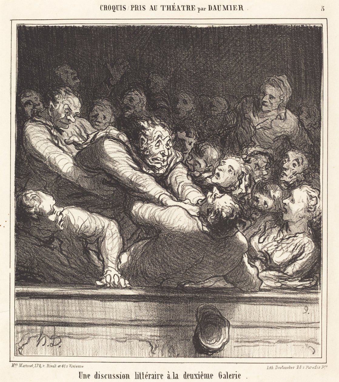 Une Discussion littéraire a la deuxième Galerie de Honoré Daumier