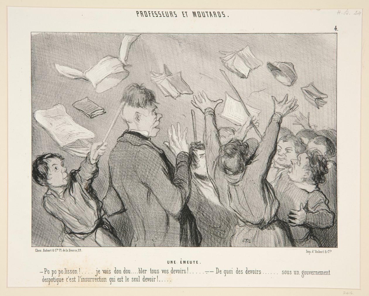 Rebelião; Nº 4 de Professores e Mostardas de Honoré Daumier