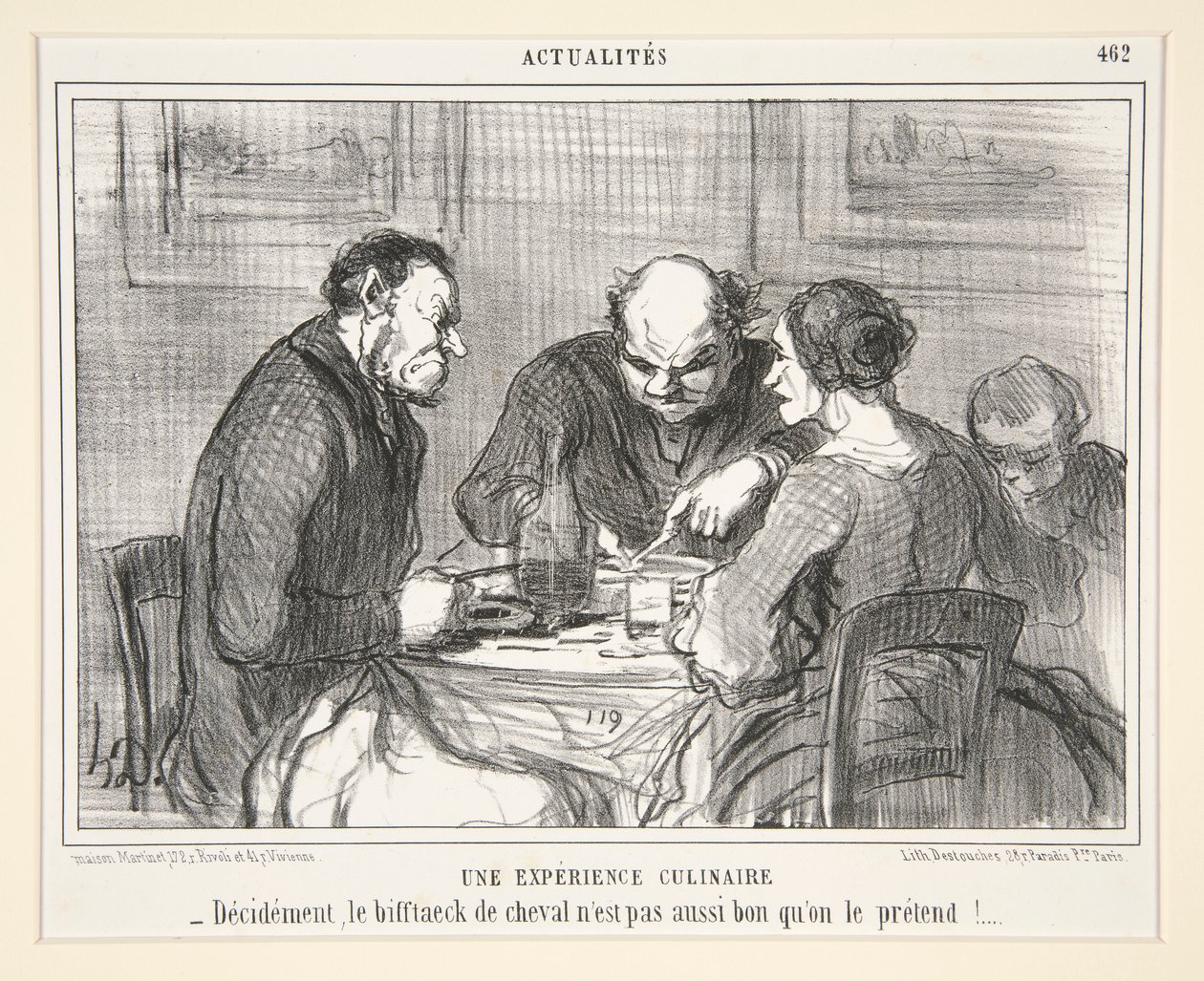 Uma Experiência Culinária: Decididamente, o bife de cavalo n de Honoré Daumier