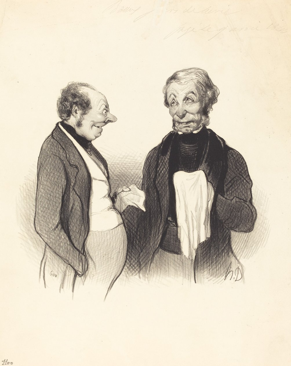 Uma notícia feliz de Honoré Daumier