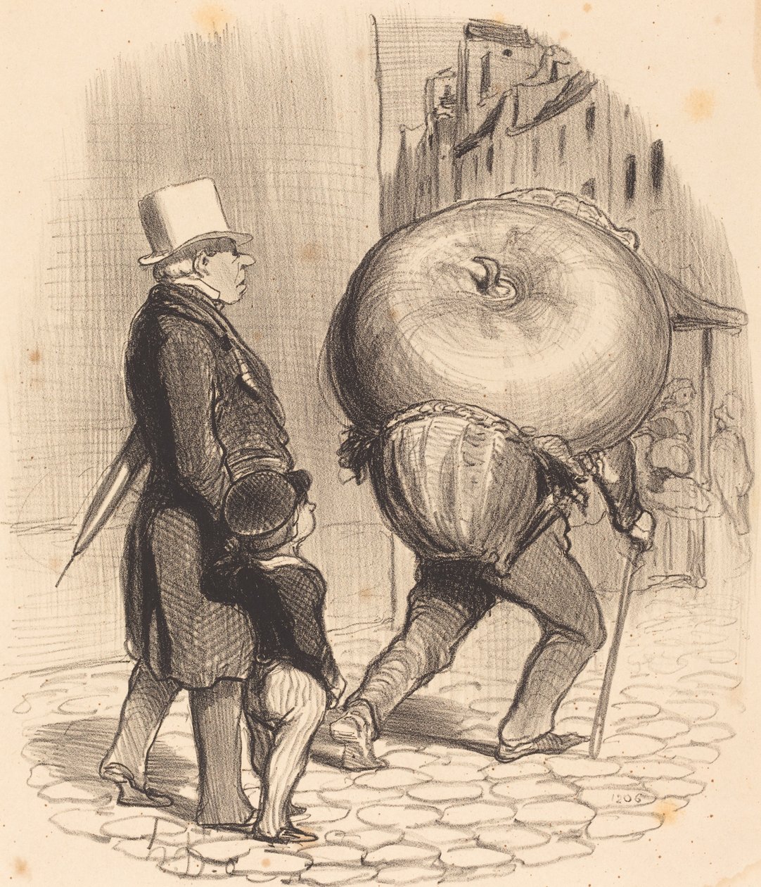 Uma aula de botânica de Honoré Daumier
