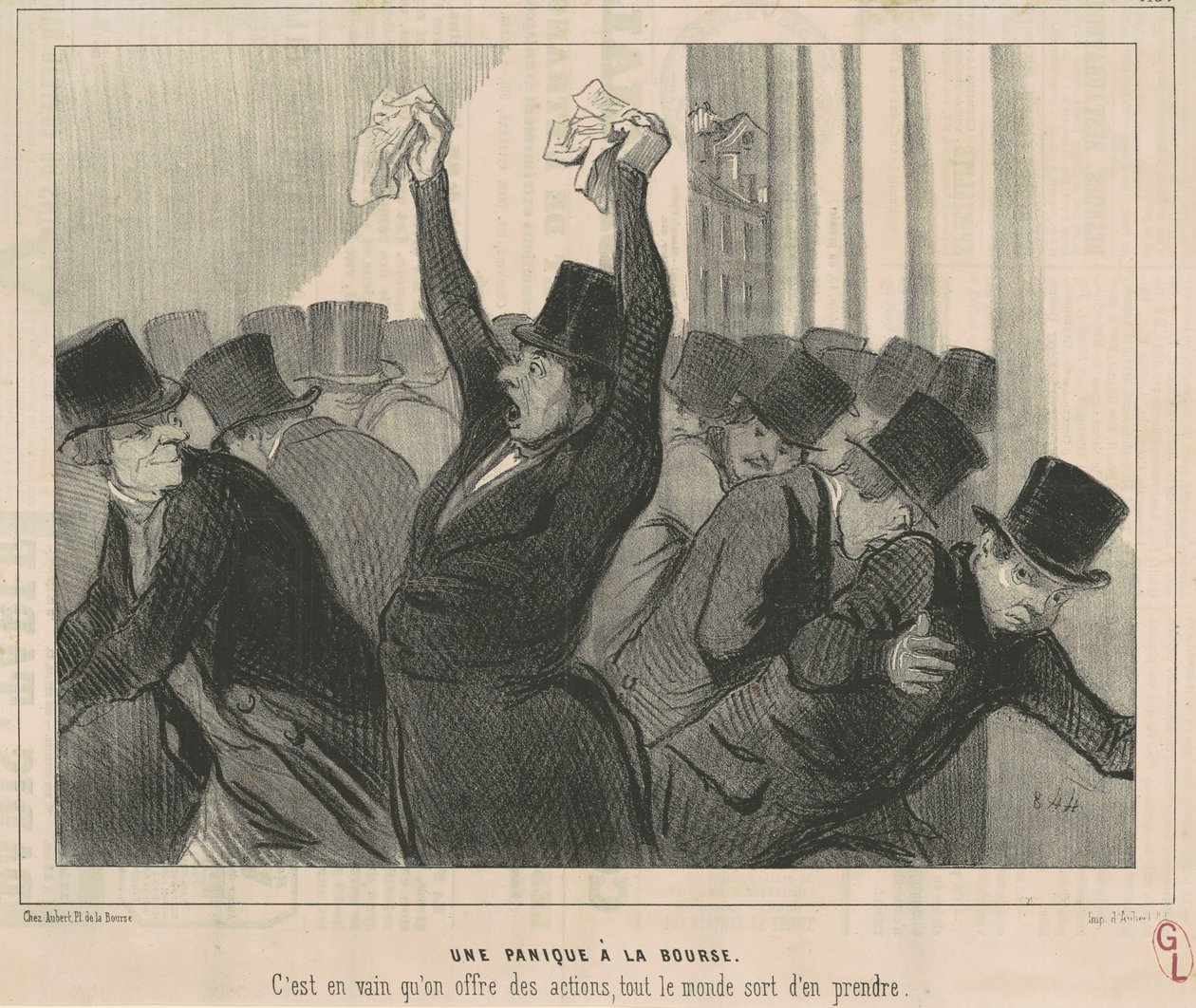 Une Panique a la bourse de Honoré Daumier