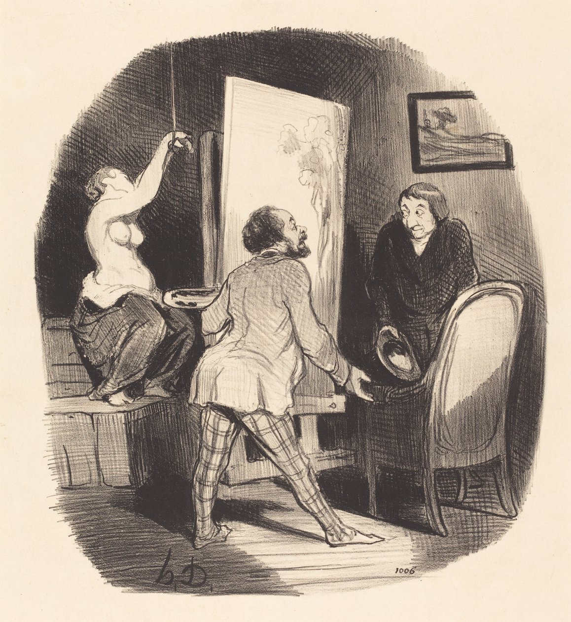 Uma posição difícil de Honoré Daumier