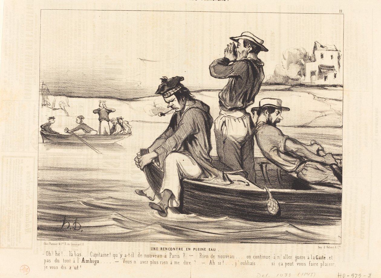Um encontro em mar aberto de Honoré Daumier