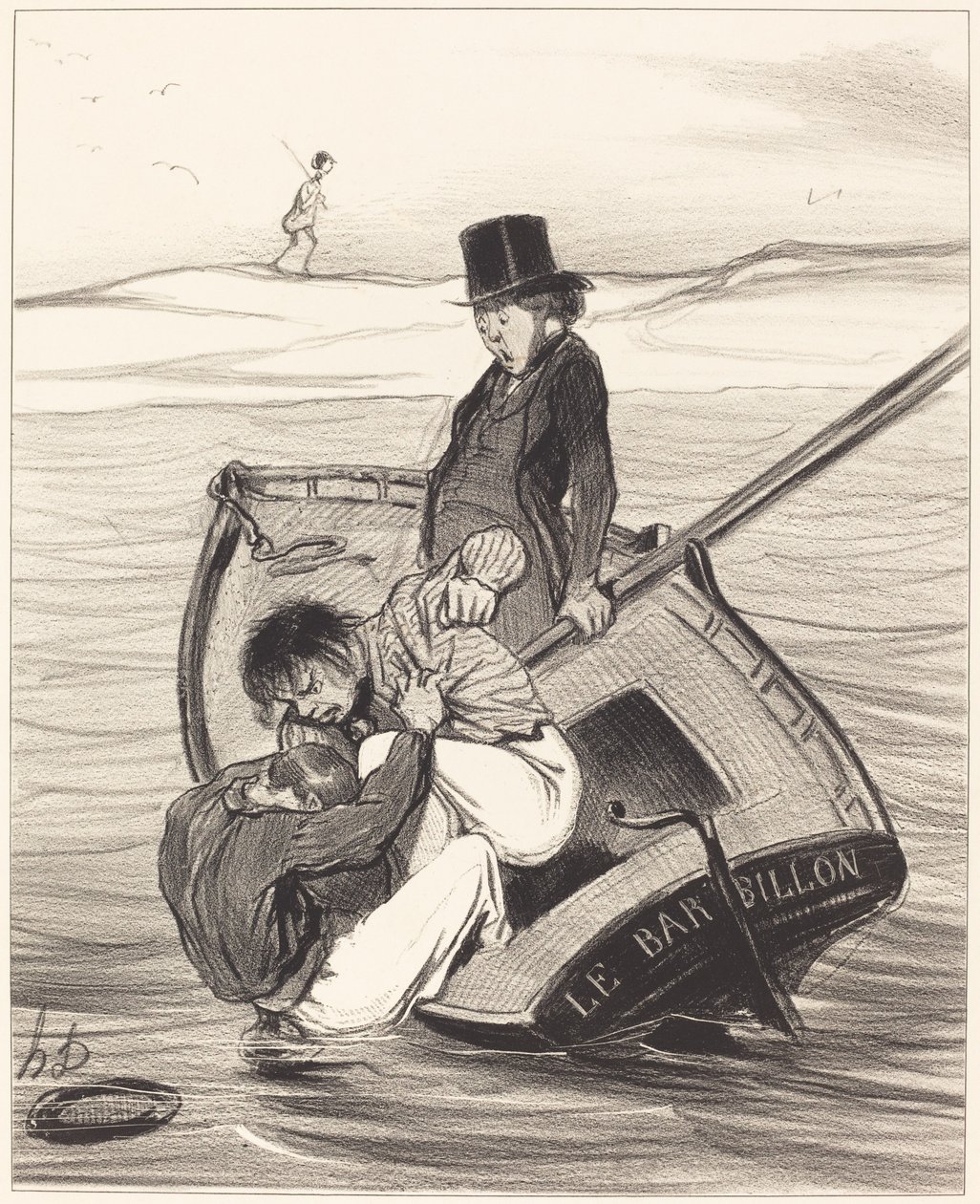 Uma revolta a bordo de Honoré Daumier
