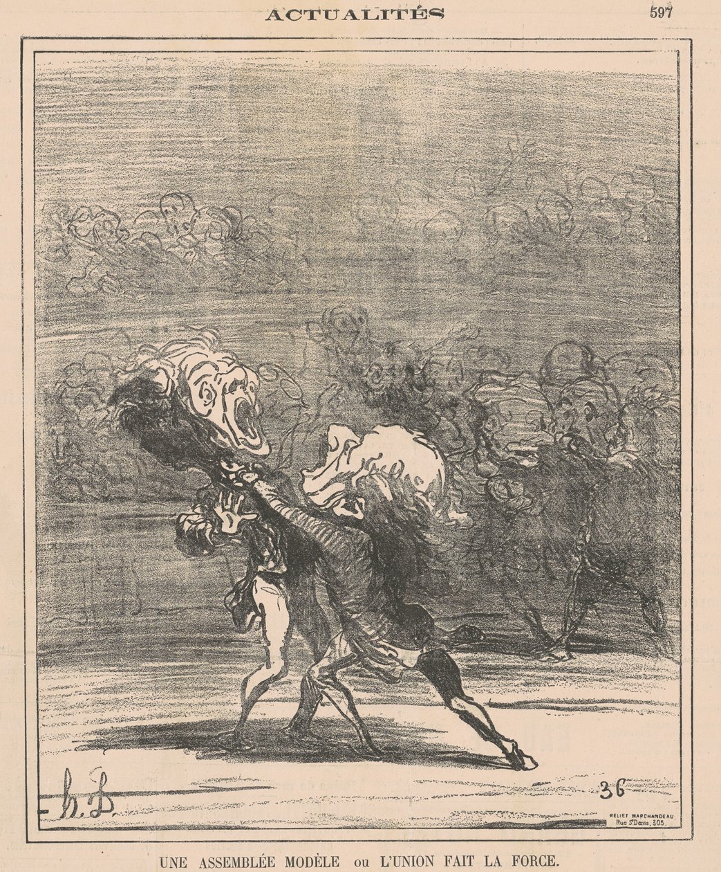 Um modelo de montagem... de Honoré Daumier