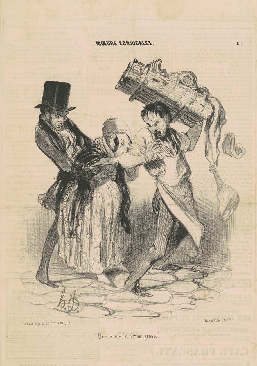 Um desejo por uma mulher gorda de Honoré Daumier