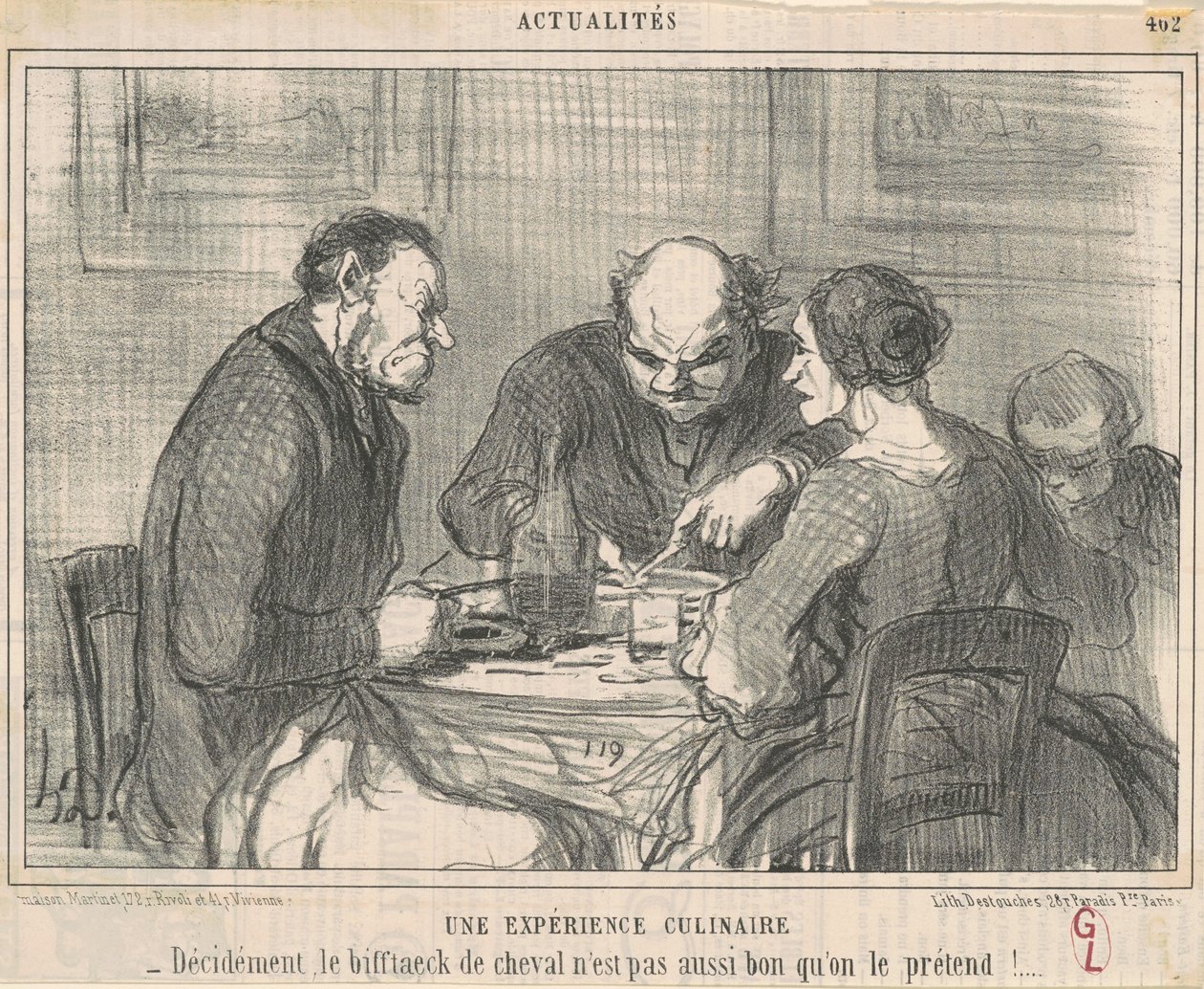 Une expèrience culinaire de Honoré Daumier