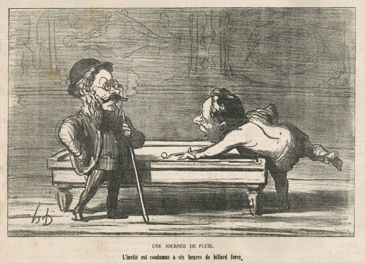Um dia chuvoso de Honoré Daumier
