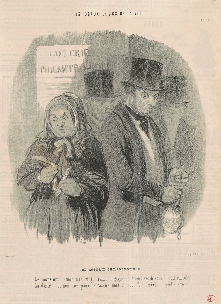 Une loterie philanthropique de Honoré Daumier
