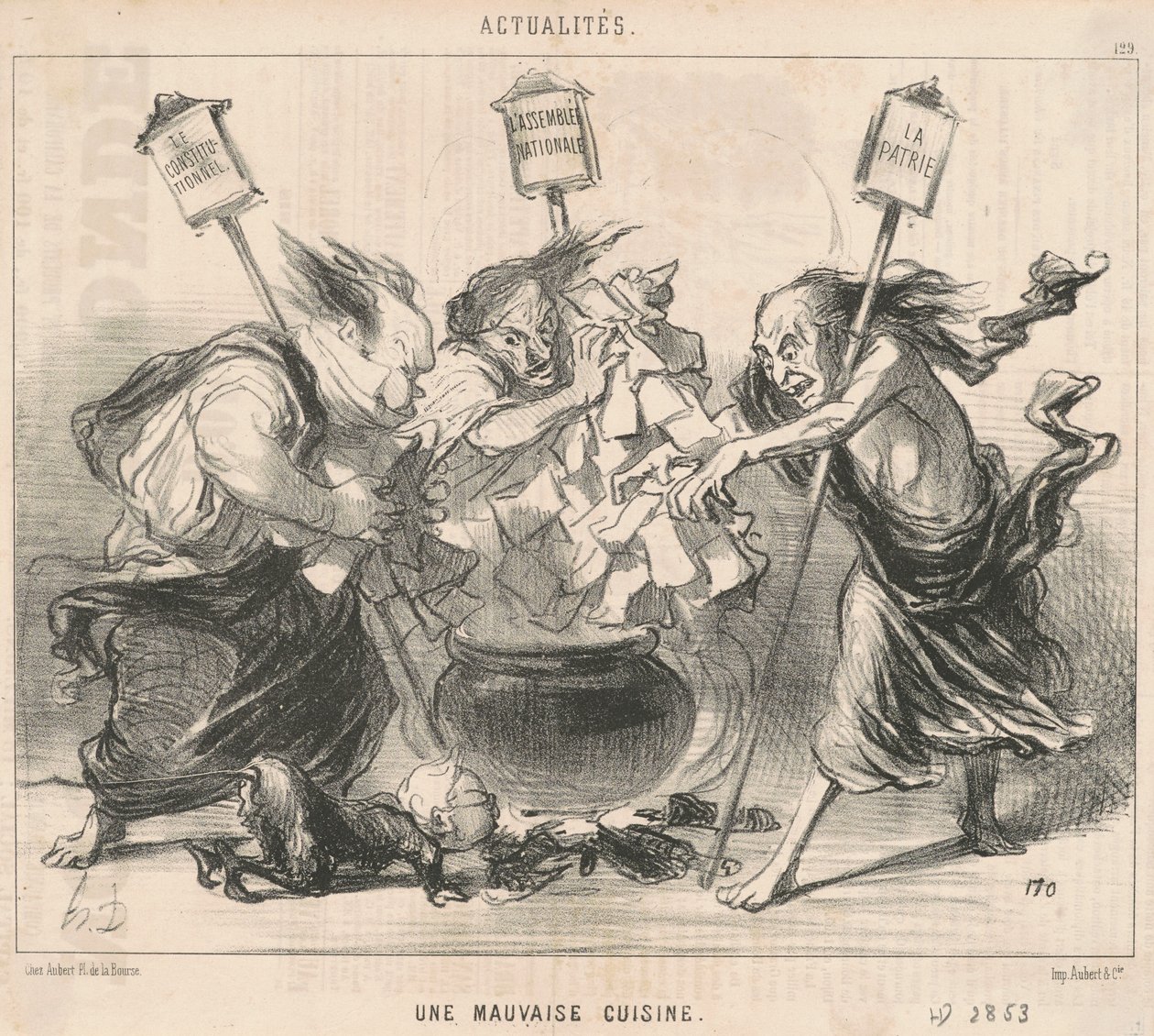Uma cozinha ruim de Honoré Daumier