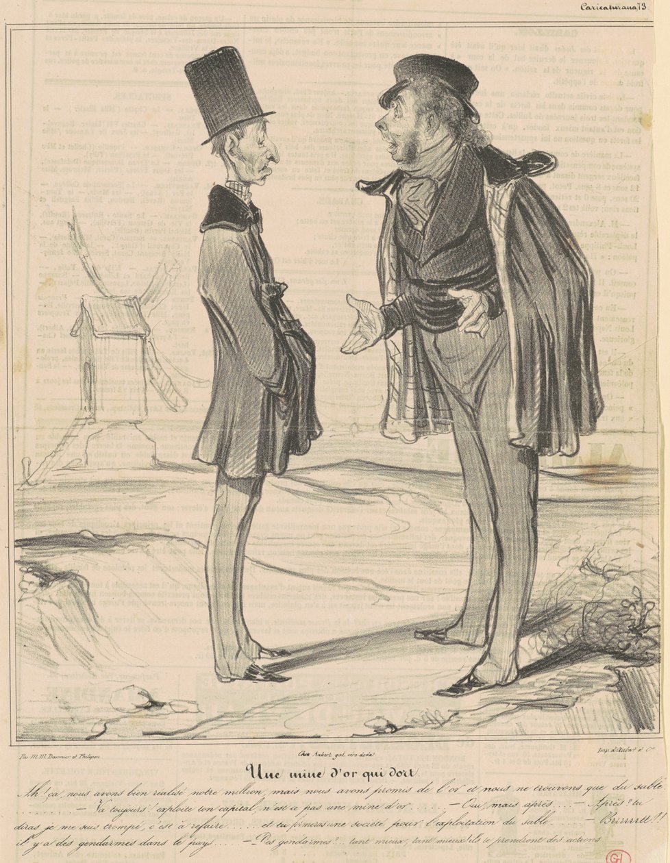 Uma mina de ouro adormecida de Honoré Daumier