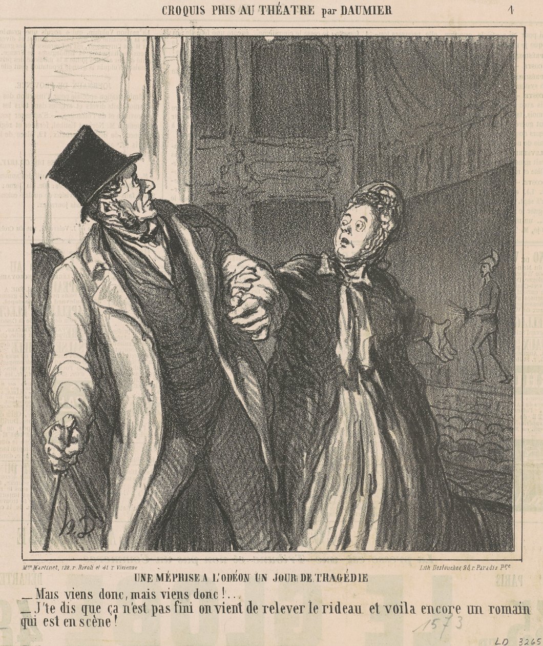 Um mal-entendido no odeon... de Honoré Daumier