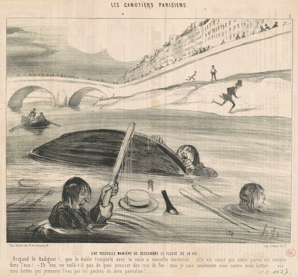 Une nouvelle maniére de descerre le fleuve de la vie de Honoré Daumier