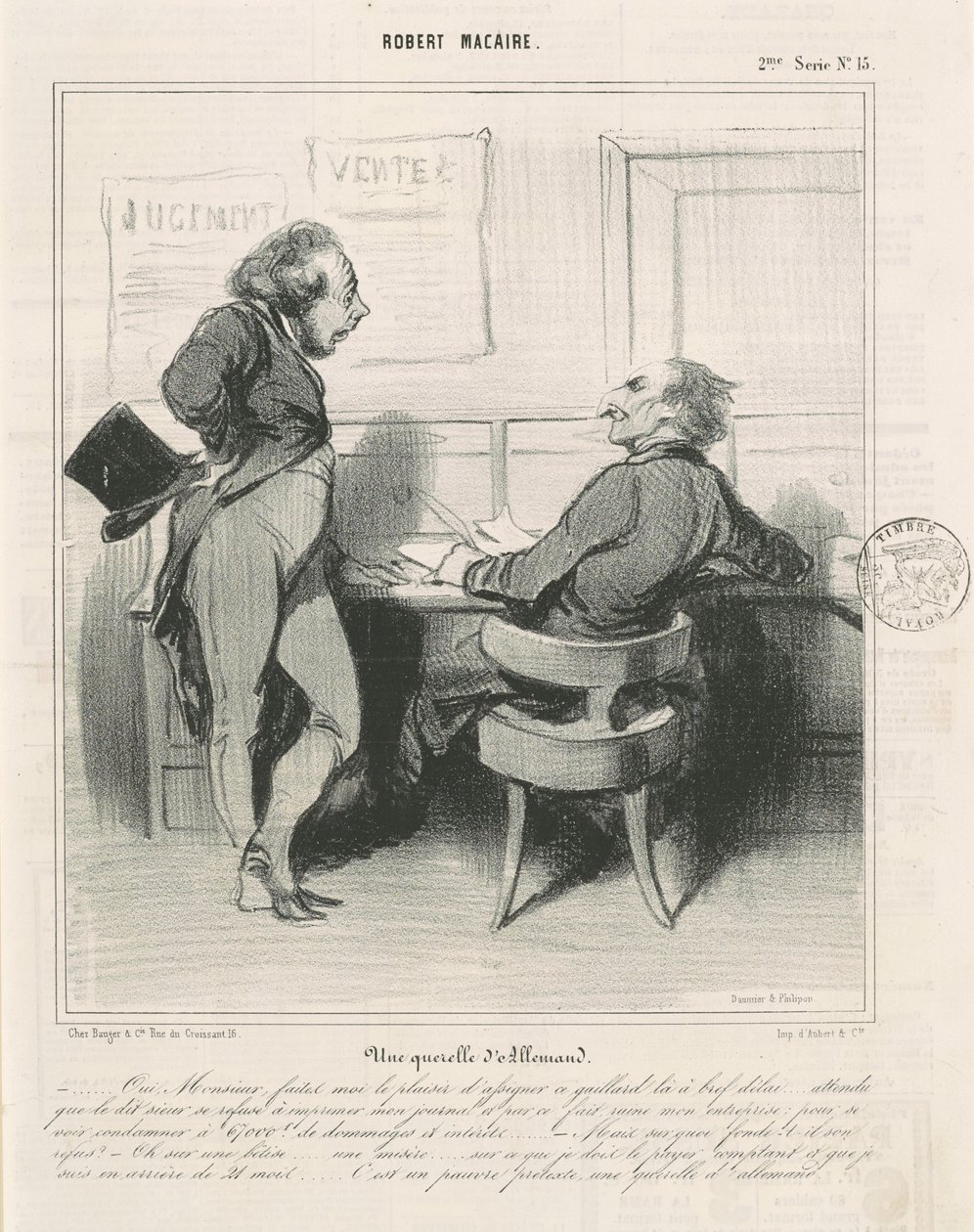 Uma briga alemã de Honoré Daumier