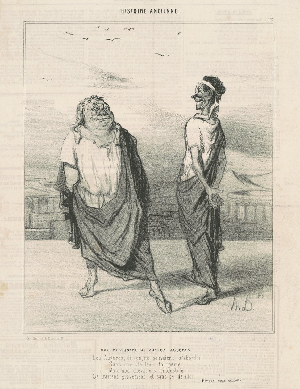 Uma reunião de jouyeauz augúrios de Honoré Daumier