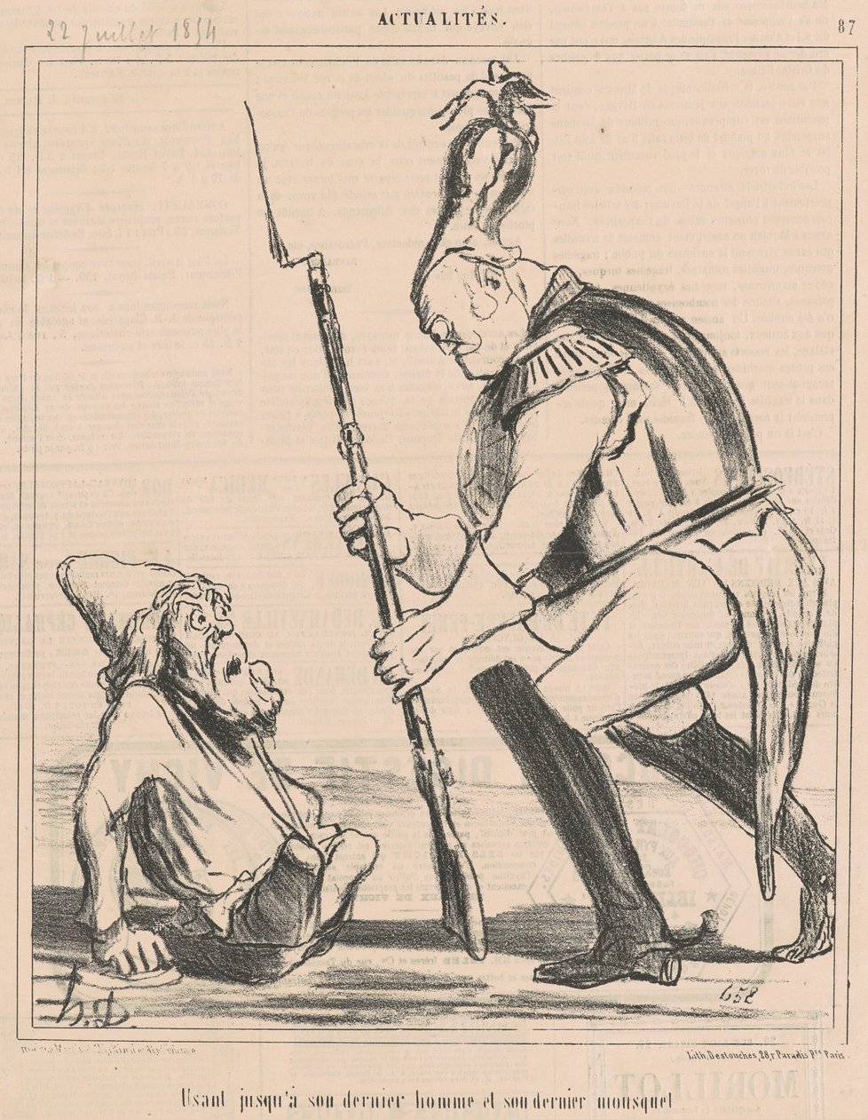 Usando seu último homem... de Honoré Daumier