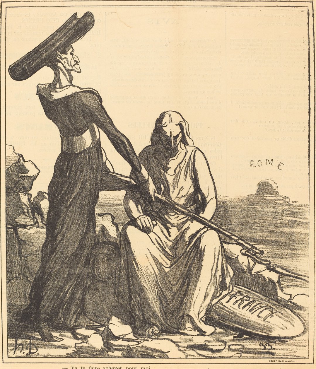Vou acabar com você para mim de Honoré Daumier
