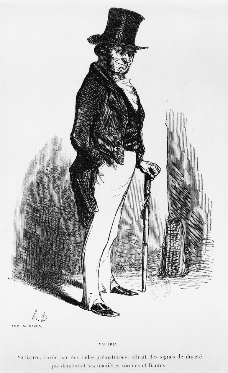 Vautrin, ilustração de &39;Pai Goriot&39; por Honore de Balzac (1799-1850) de Honoré Daumier