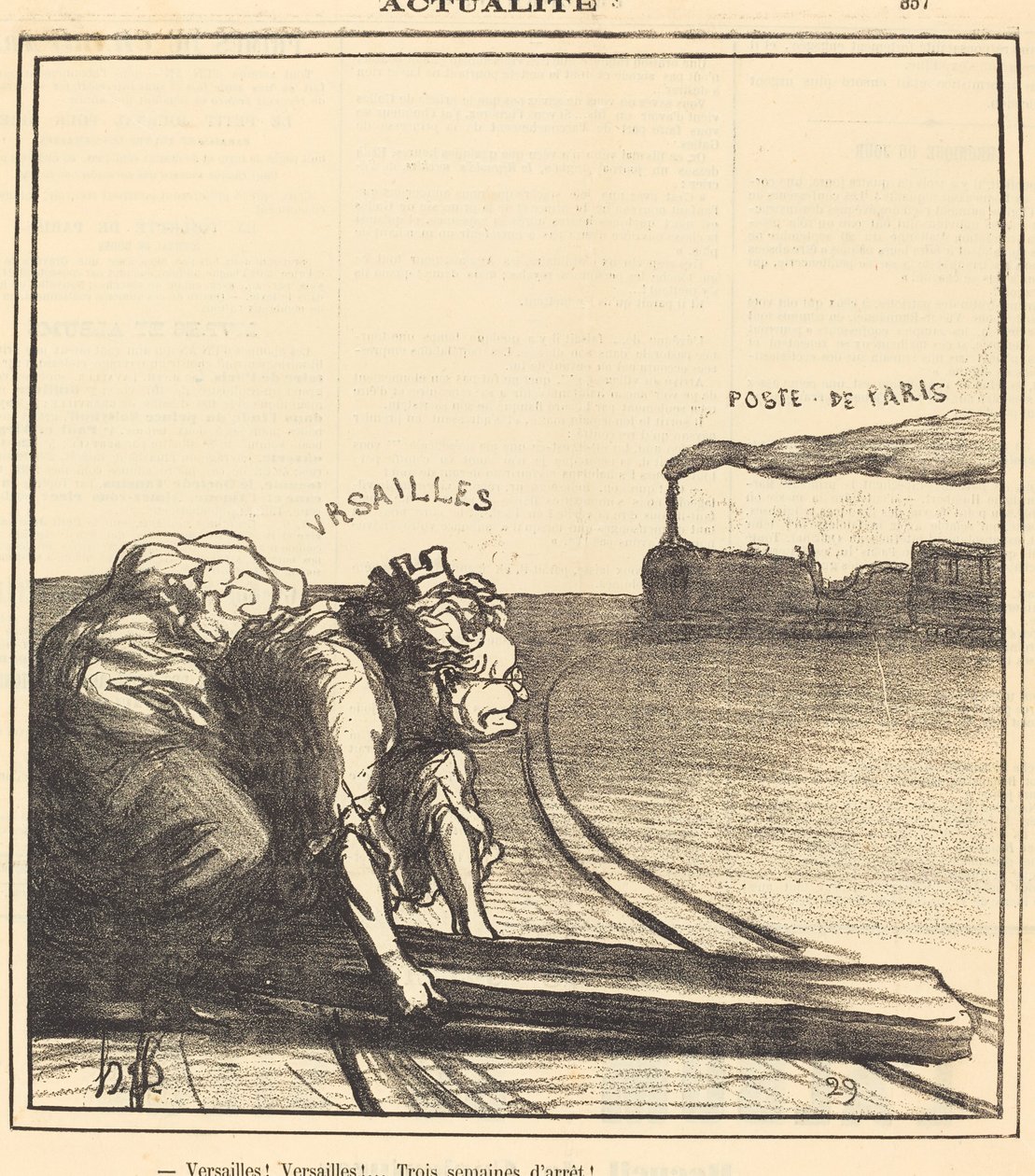 Versalhes!... Três semanas de folga! de Honoré Daumier